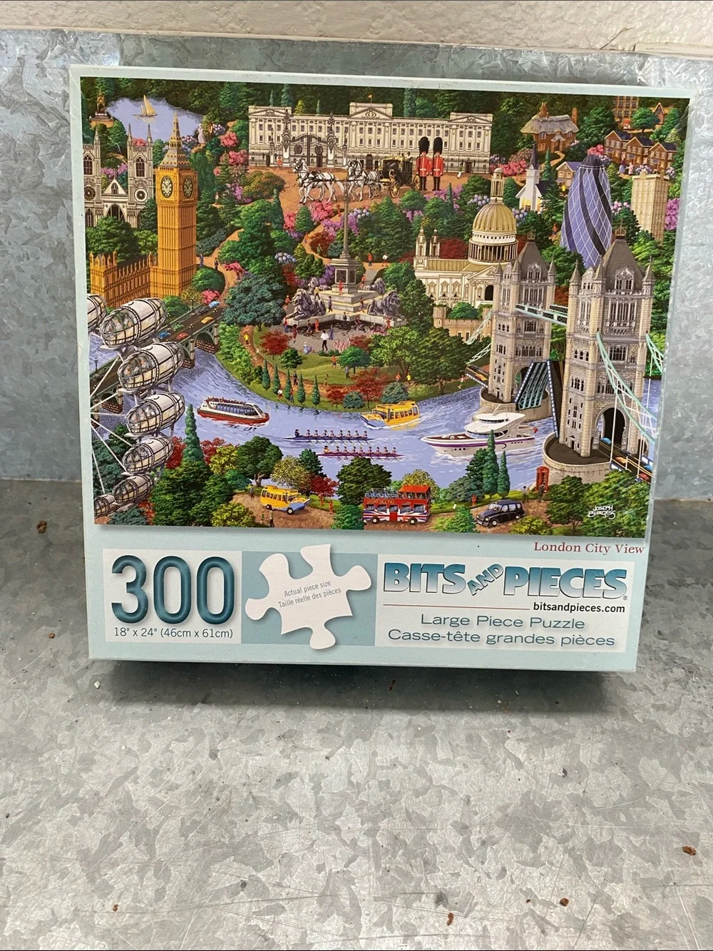 Bits and Pieces 300-Piece London City View Puzzle - Multicolor